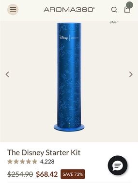 Aroma360 x Disney Blue Fragrance Diffuser. Diffuser and Mystery Scent NIB